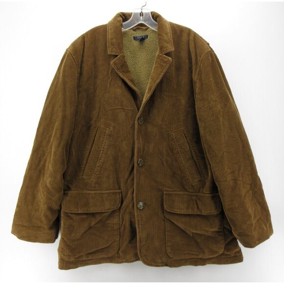 VGT J Crew Jacket Large Corduroy Field Blazer Barn Coat Sherpa Lined